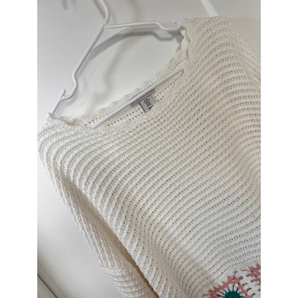 Sincerely Jules women's crochet bell‎ sleeve flare sweater size xl - Picture 3 of 10